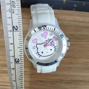 Hello Kitty White Watch with Pink Hearts